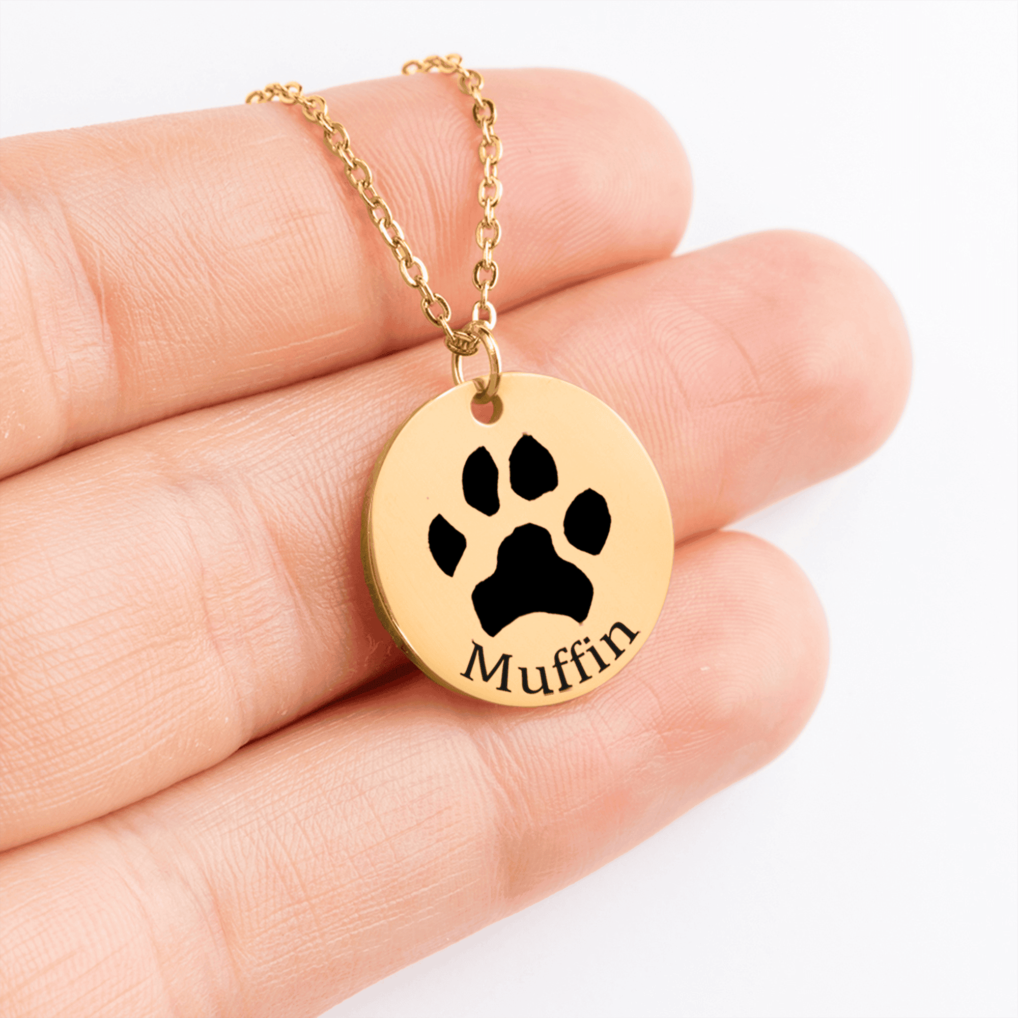 Personalized Paw Print Memorial Necklace – Pet Keepsake