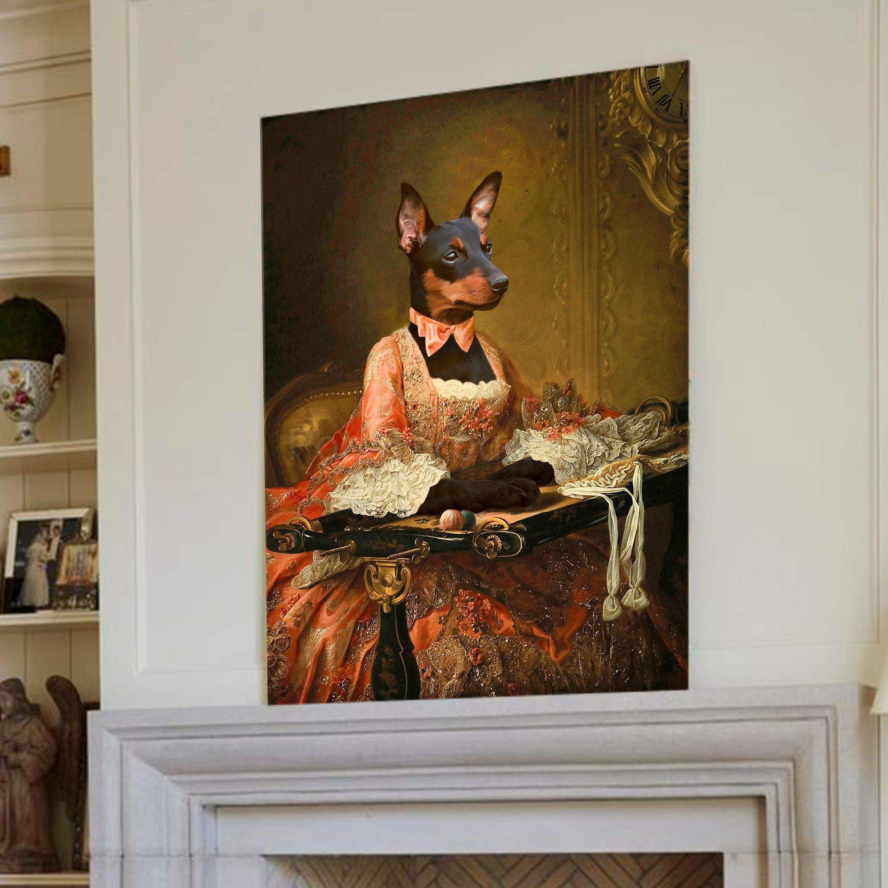 Personalised female pet portrait of Marquise de Caumont La Force