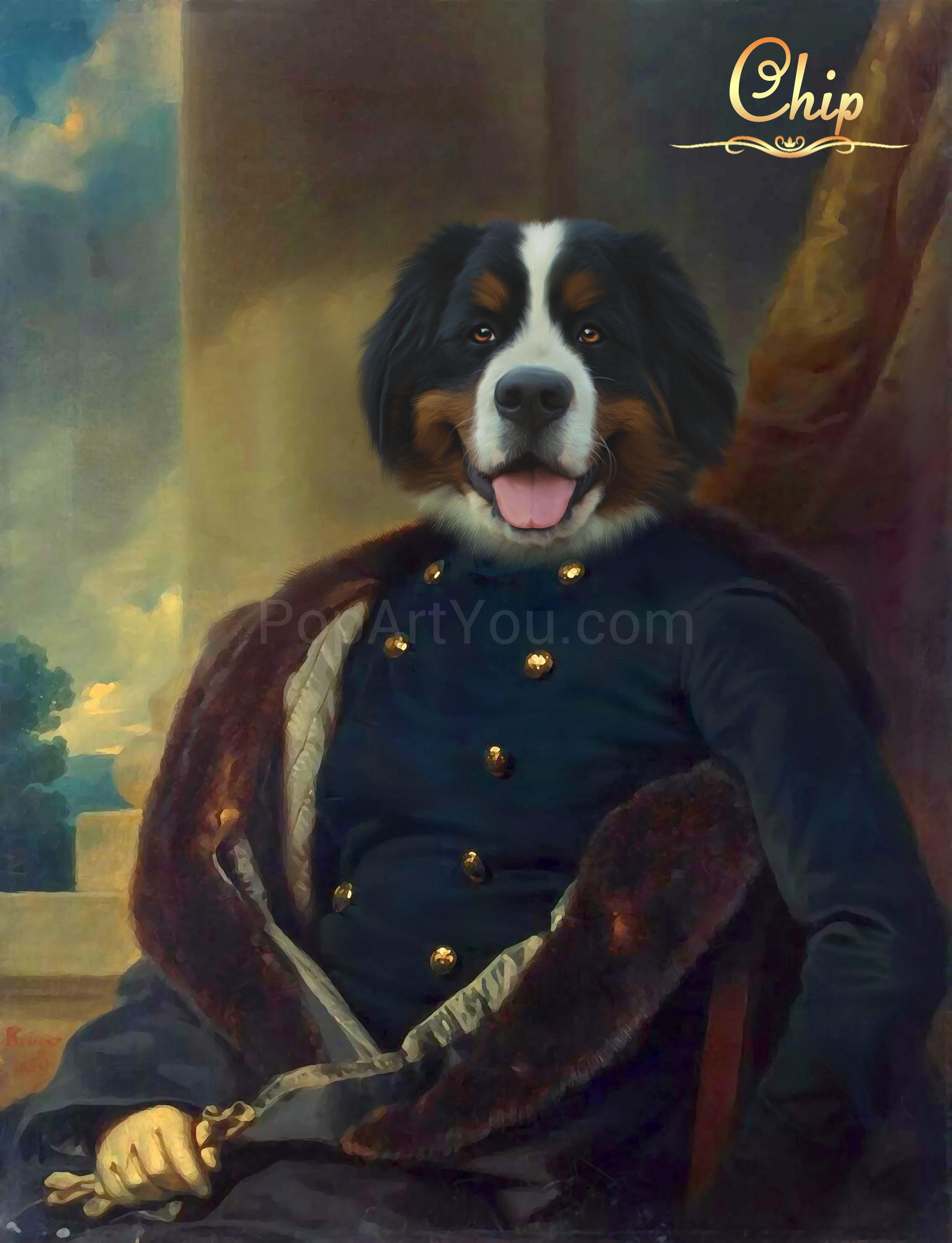 The Painter male pet portrait