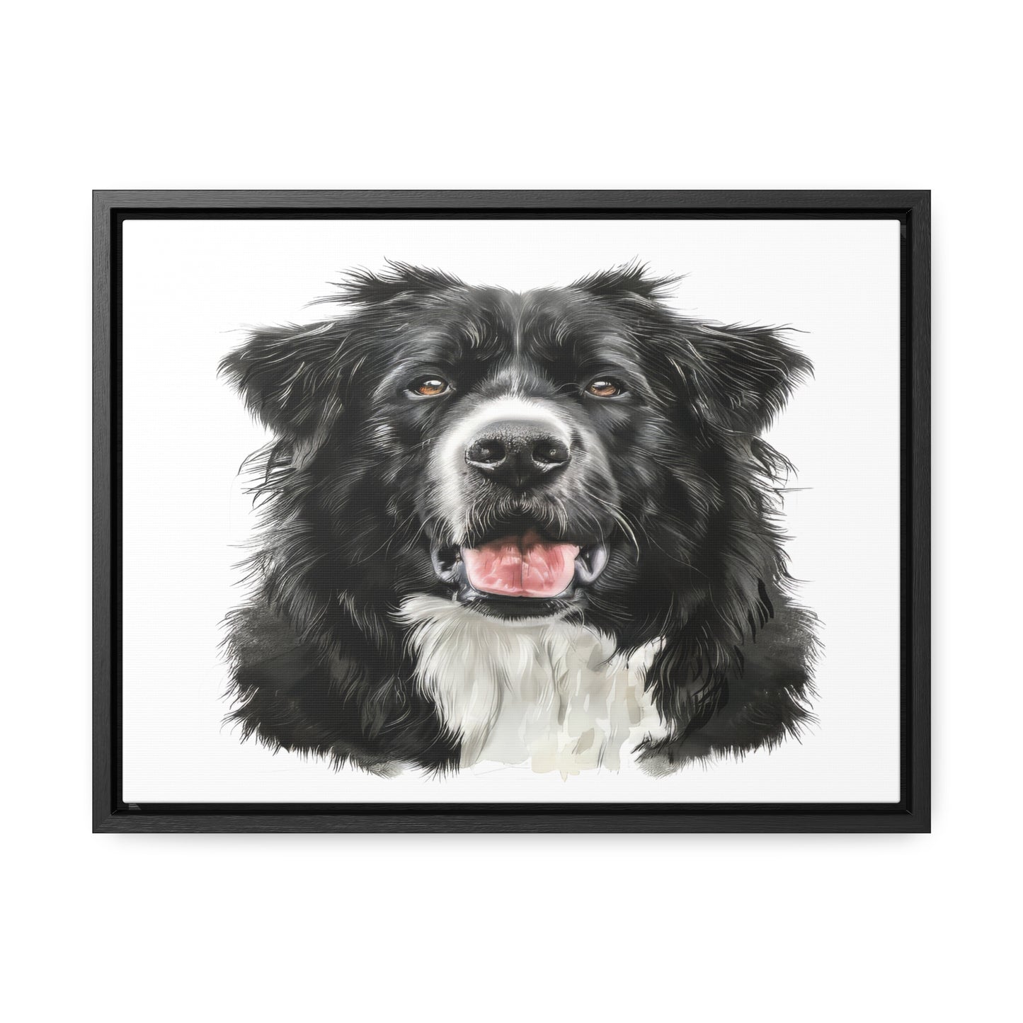 Personalized Dog Drawing Style Framed Gallery Print - Custom Pet Portrait