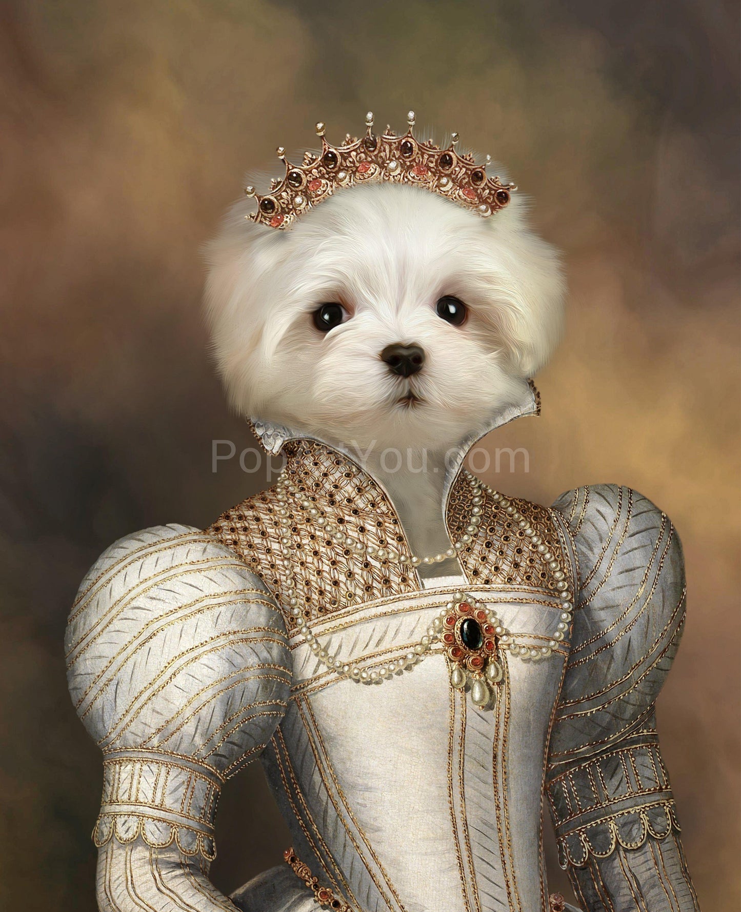 The Pearled Lady female pet portrait