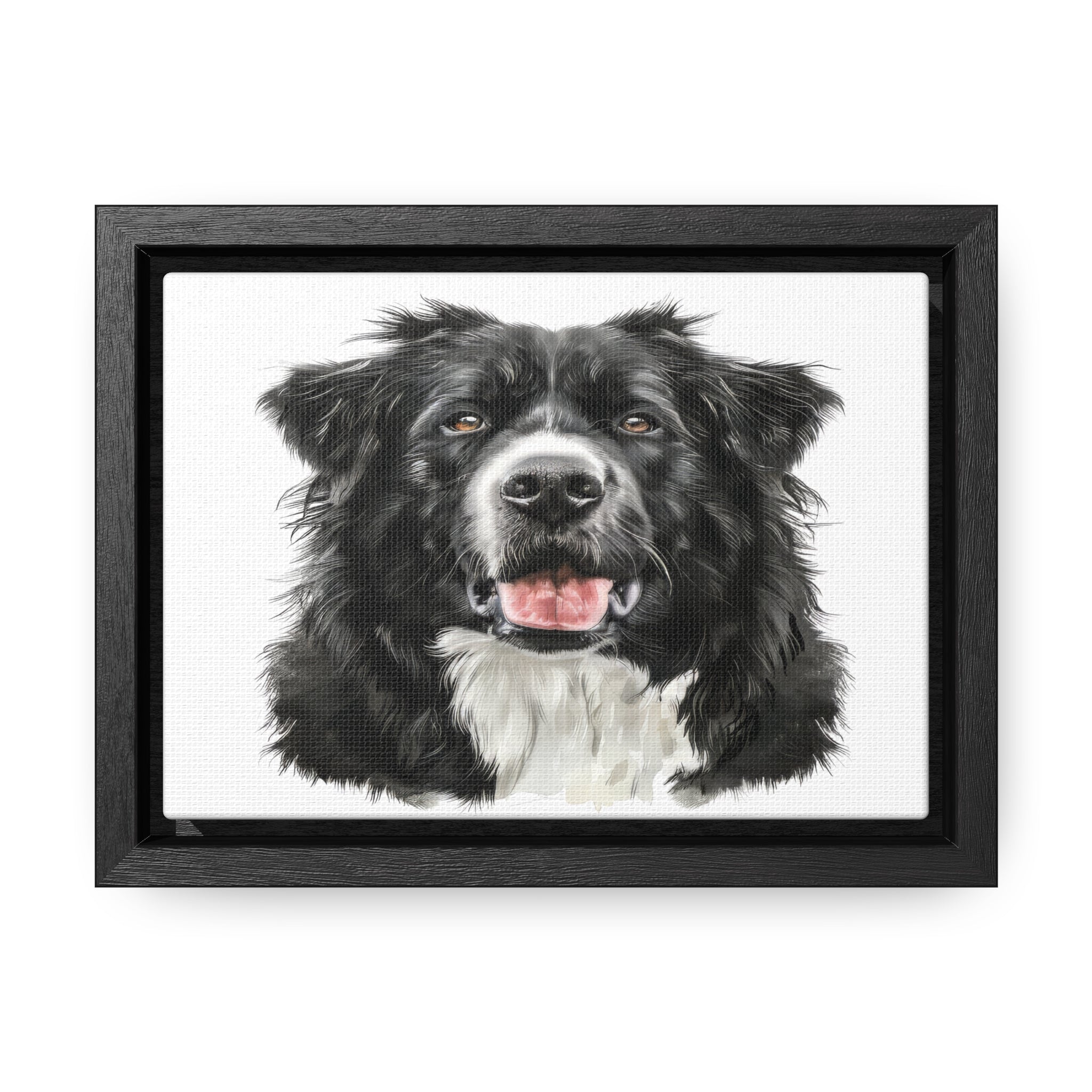 Personalized Dog Drawing Style Framed Gallery Print - Custom Pet Portrait