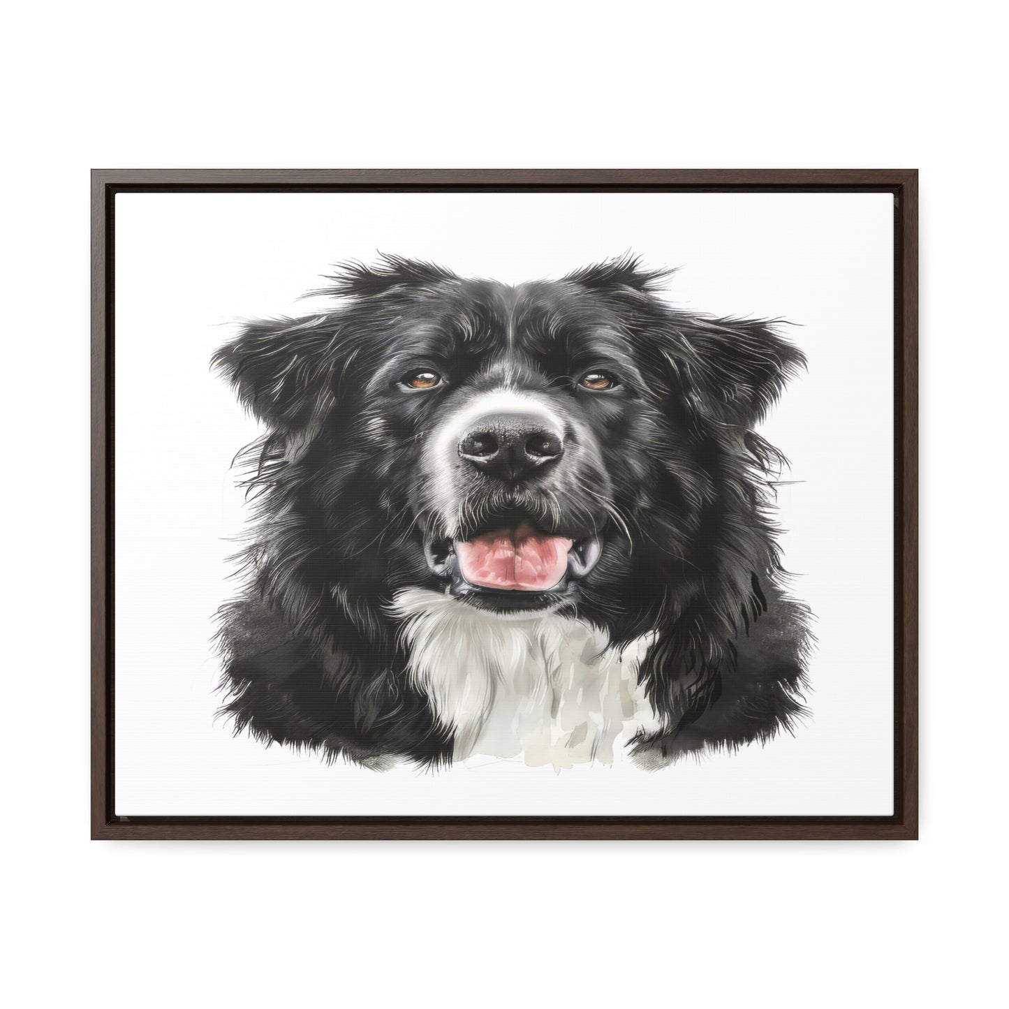 Personalized Dog Drawing Style Framed Gallery Print - Custom Pet Portrait