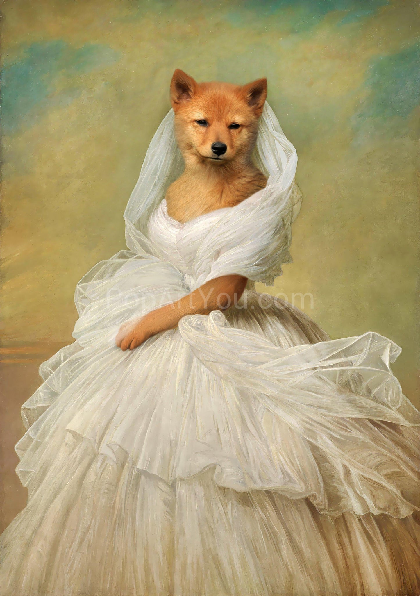 The White Princess female pet portrait