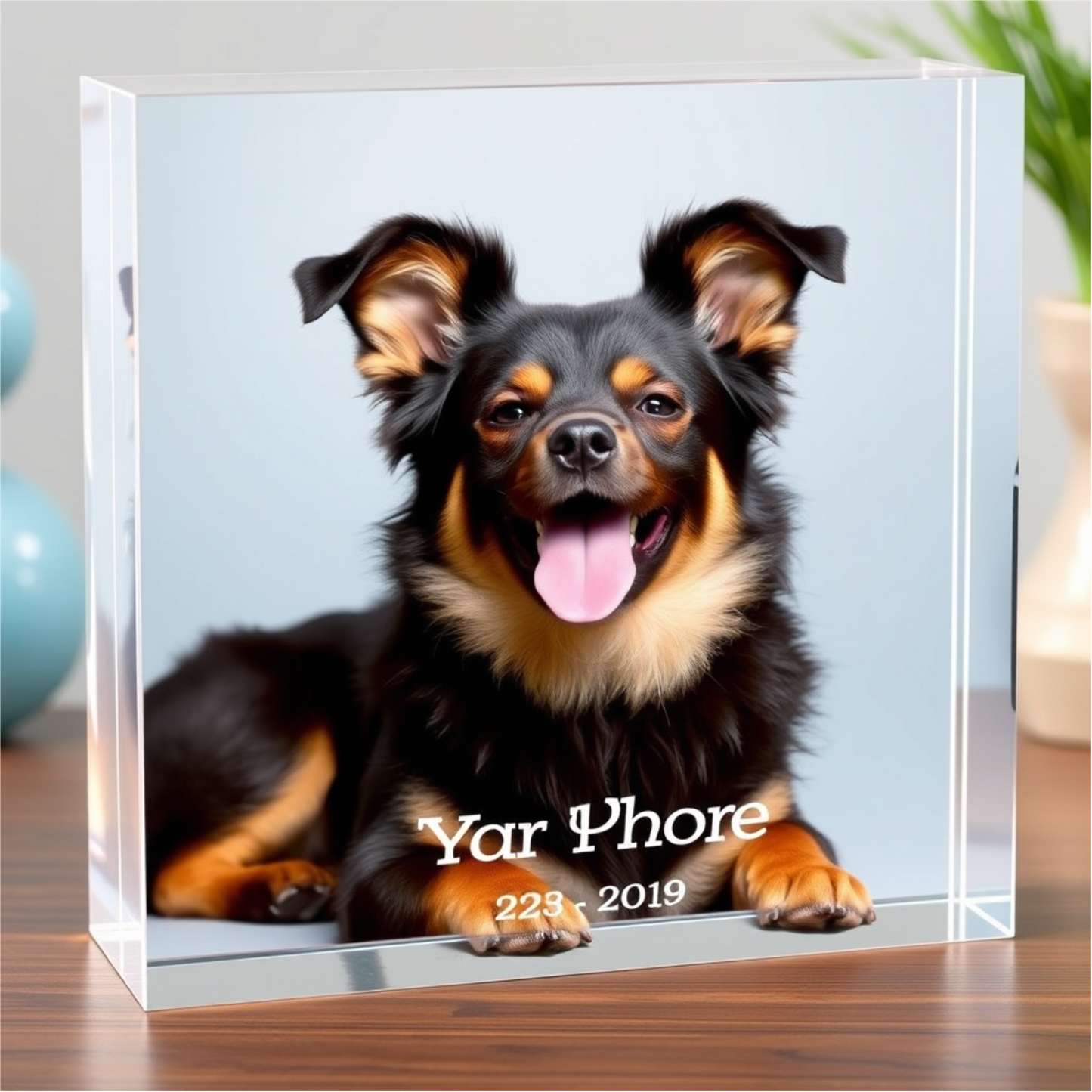 Personalized Dog Acrylic Block - Custom Pet Photo Display