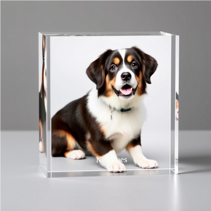 Personalized Dog Acrylic Block - Custom Pet Photo Display