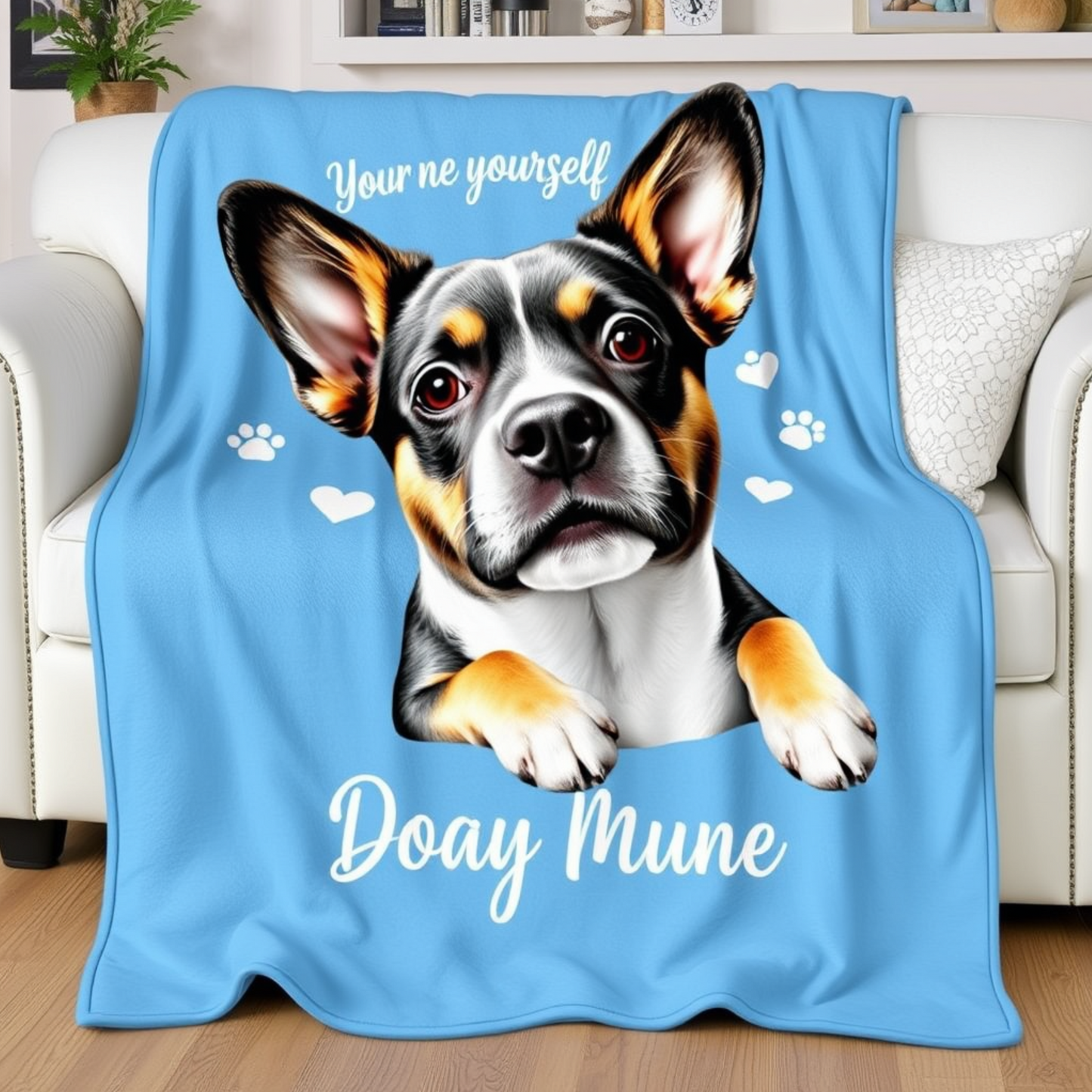 Personalized Dog Throw Blanket – Custom Pet Gift