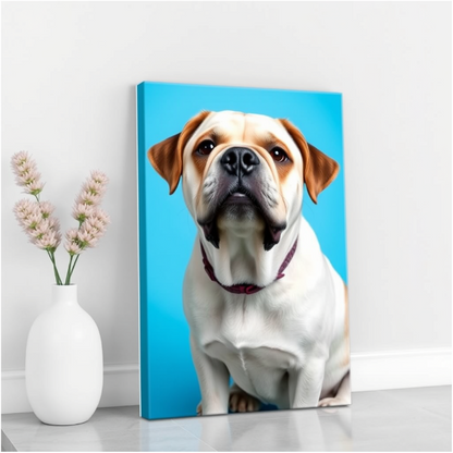 Custom Dog Portrait Canvas – Personalized Pet Artwork