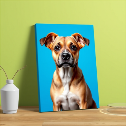 Custom Dog Portrait Canvas – Personalized Pet Artwork