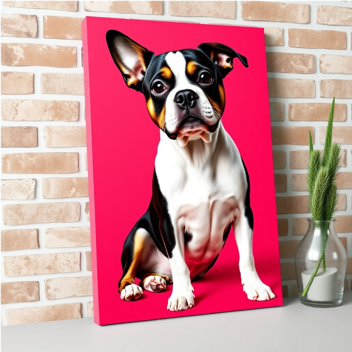 Custom Dog Portrait Canvas – Personalized Pet Artwork