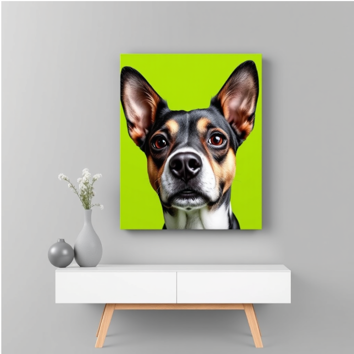 Custom Dog Portrait Canvas – Personalized Pet Artwork