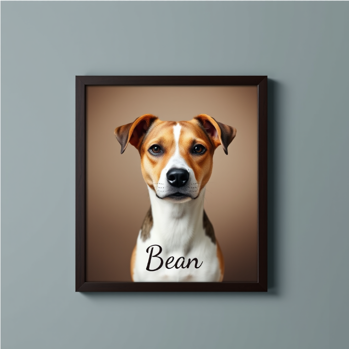 Personalized Pet Portrait in Drawing Style – Square Canvas