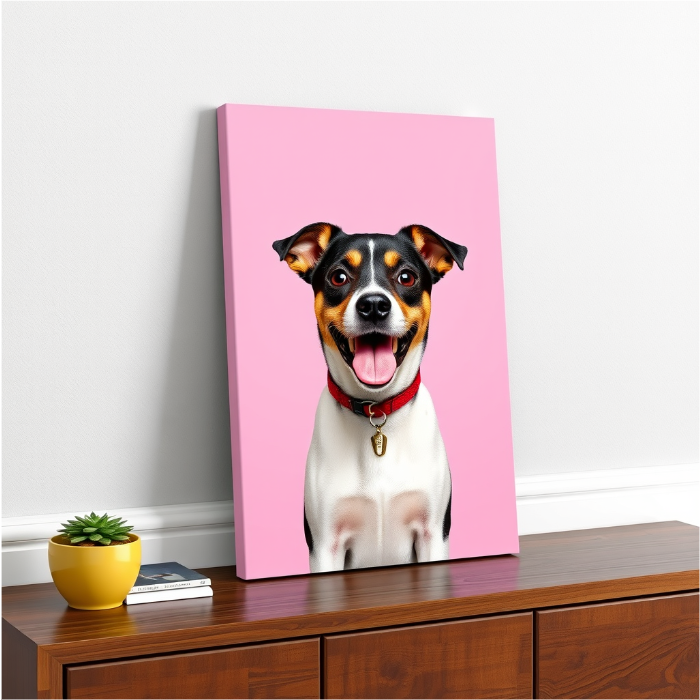 Custom Dog Portrait Canvas – Personalized Pet Artwork