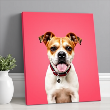 Custom Dog Portrait Canvas – Personalized Pet Artwork