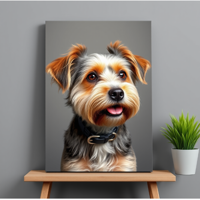 Custom Dog Portrait Canvas – Personalized Pet Artwork