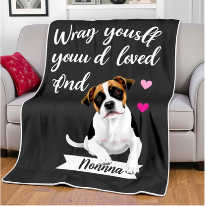 Personalized Dog Throw Blanket – Custom Pet Gift