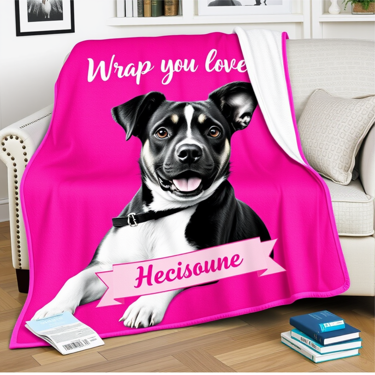 Personalized Dog Throw Blanket – Custom Pet Gift