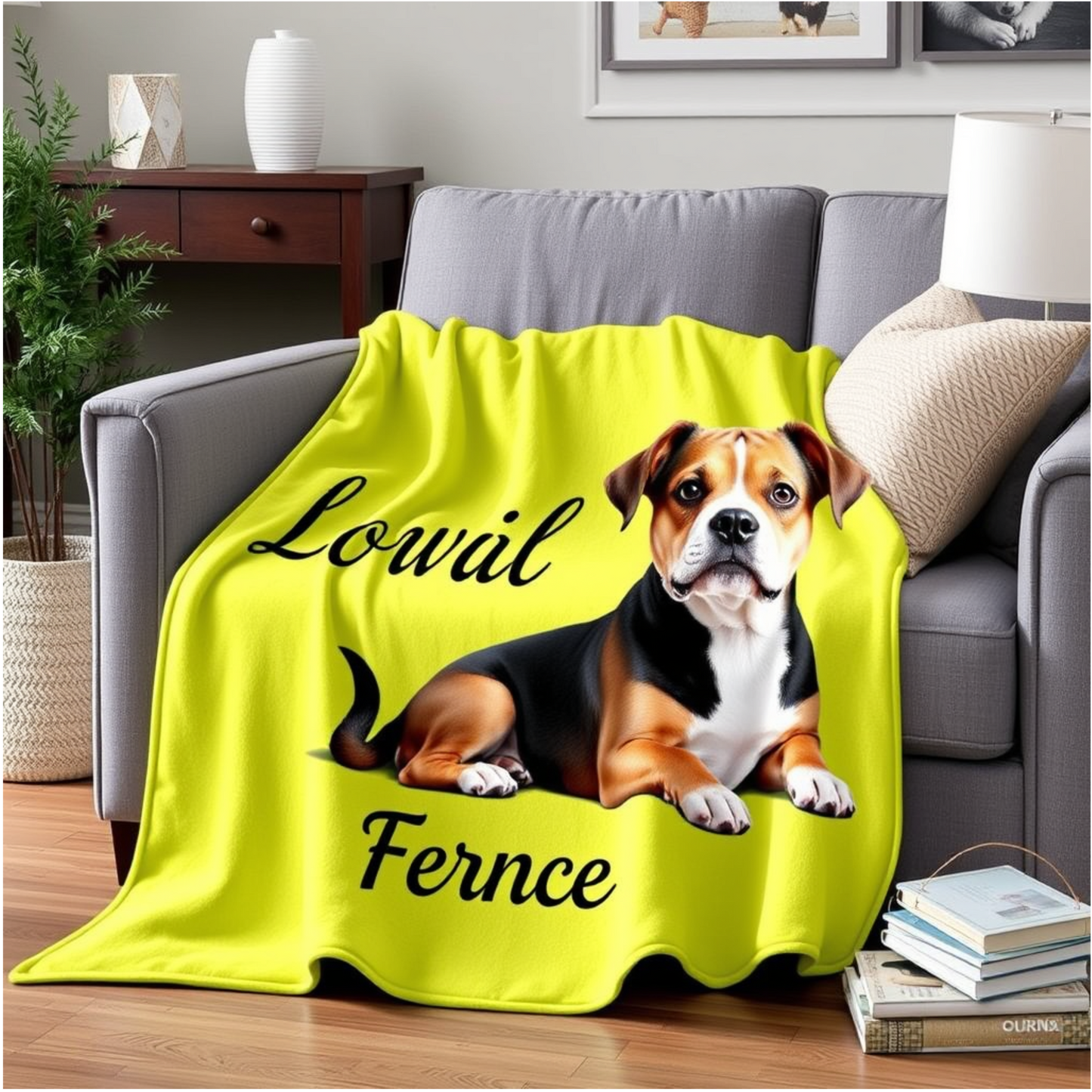 Personalized Dog Throw Blanket – Custom Pet Gift