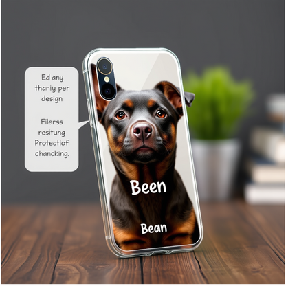 Custom Transparent Pet Phone Case – Personalized Pet Print