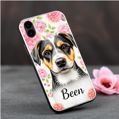 Personalized Floral Pet iPhone Case – Custom Pet Print