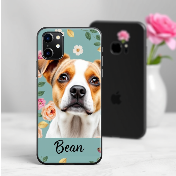 Personalized Floral Pet iPhone Case – Custom Pet Print