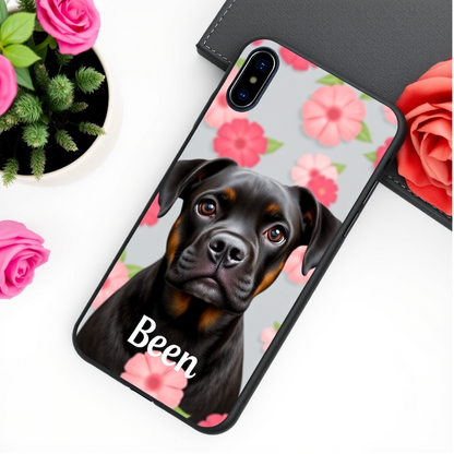 Personalized Floral Pet iPhone Case – Custom Pet Print