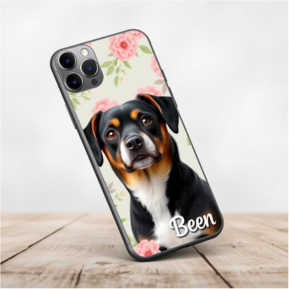 Personalized Floral Pet iPhone Case – Custom Pet Print