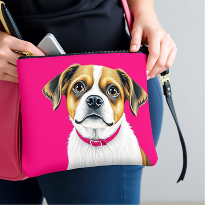 Personalized Pet Portrait Pouch – Stylish Custom Accessory Bag