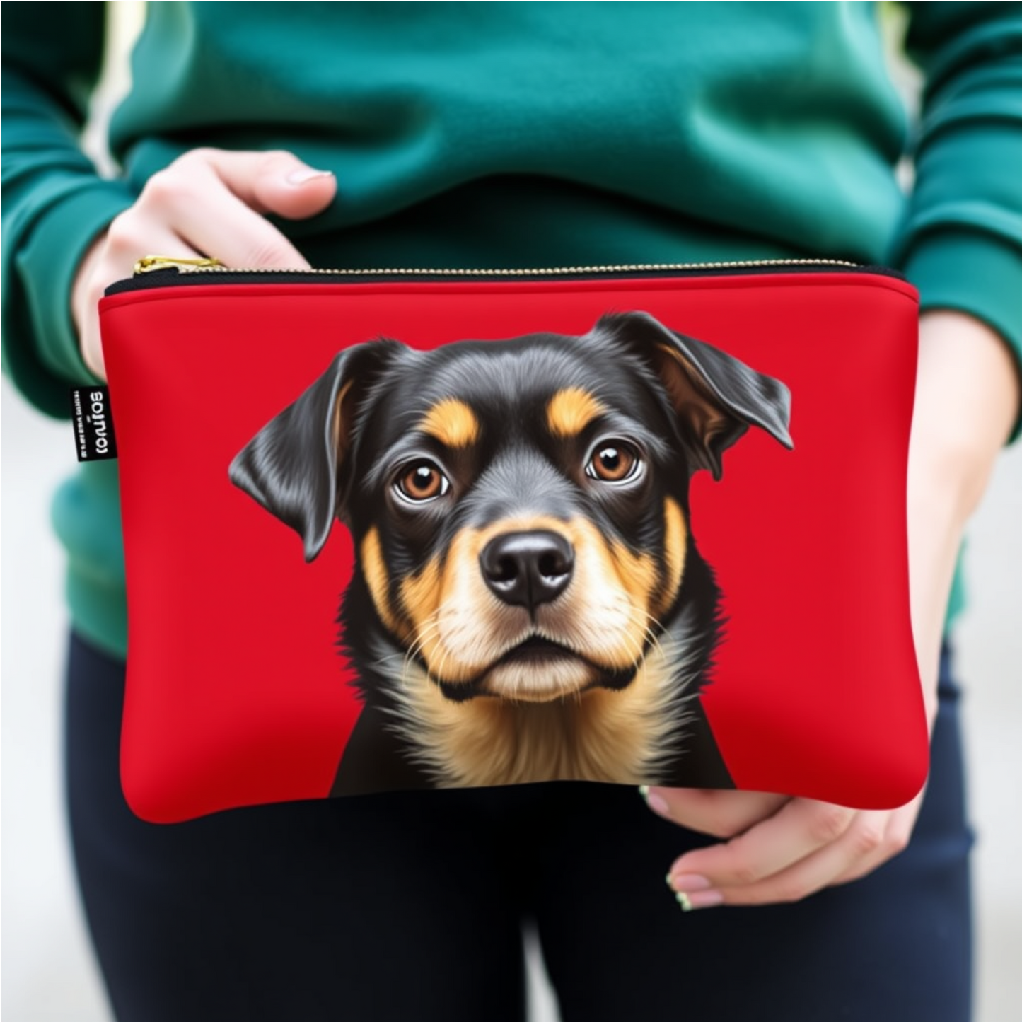 Personalized Pet Portrait Pouch – Stylish Custom Accessory Bag