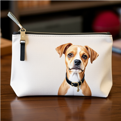 Personalized Pet Portrait Pouch – Stylish Custom Accessory Bag