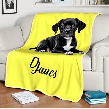 Personalized Dog Throw Blanket – Custom Pet Gift