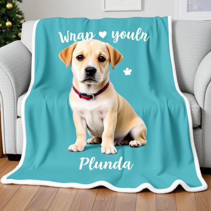 Personalized Dog Throw Blanket – Custom Pet Gift