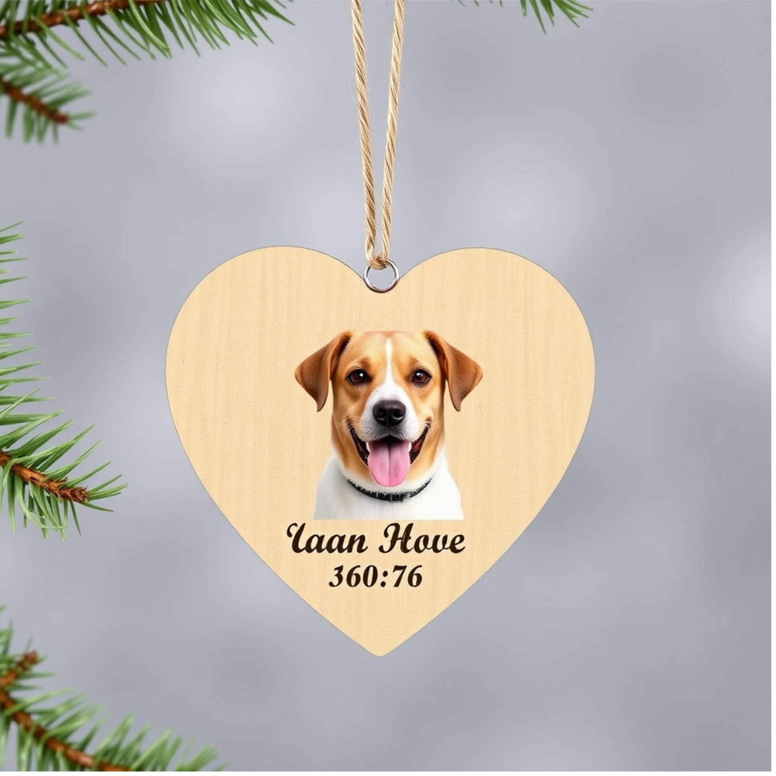 Personalized Wooden Pet Ornament – Custom Pet Decoration