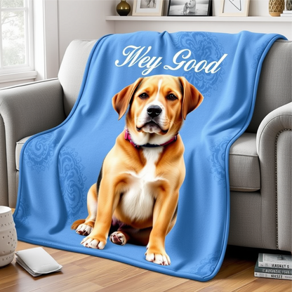 Personalized Dog Throw Blanket – Custom Pet Gift