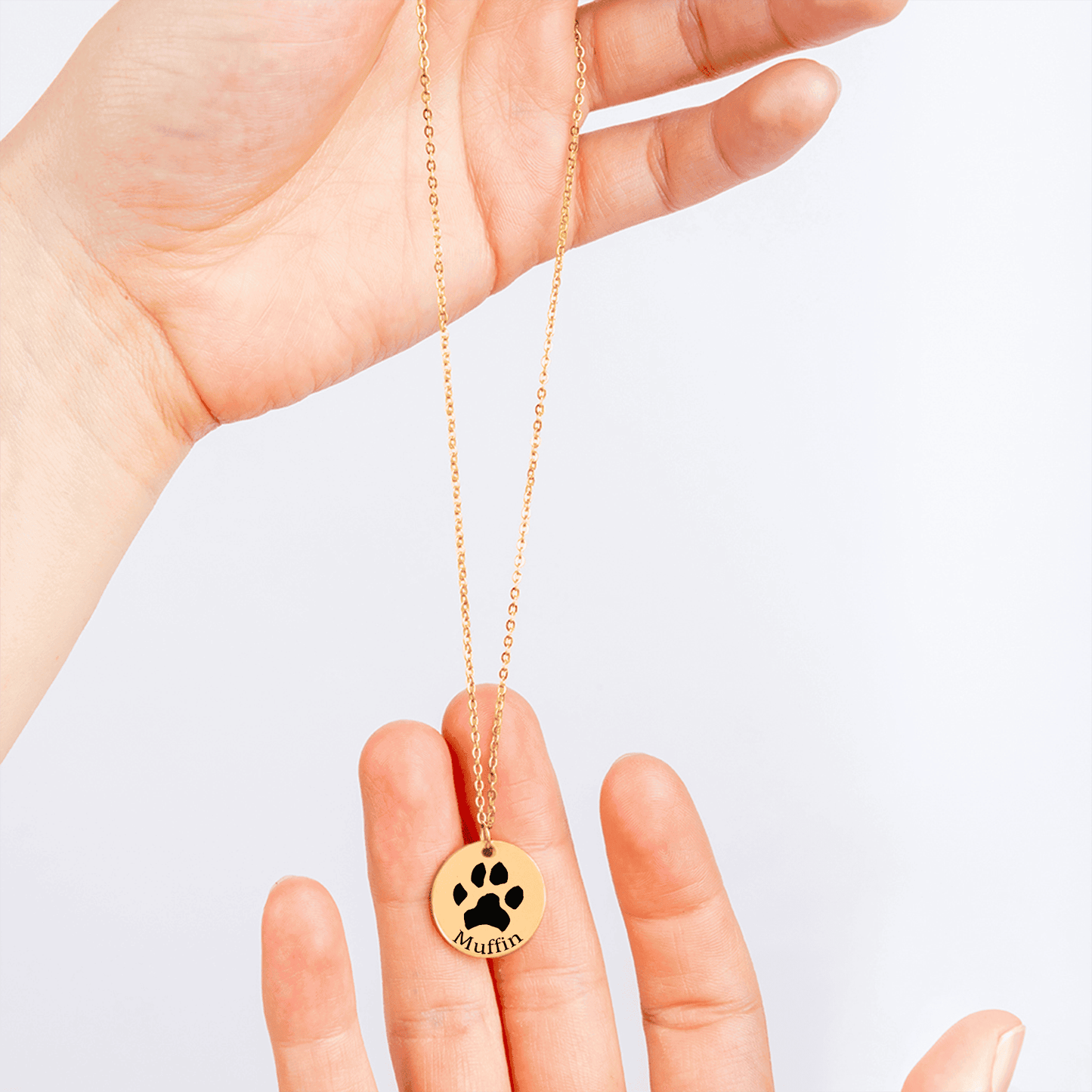 Personalized Paw Print Memorial Necklace – Pet Keepsake