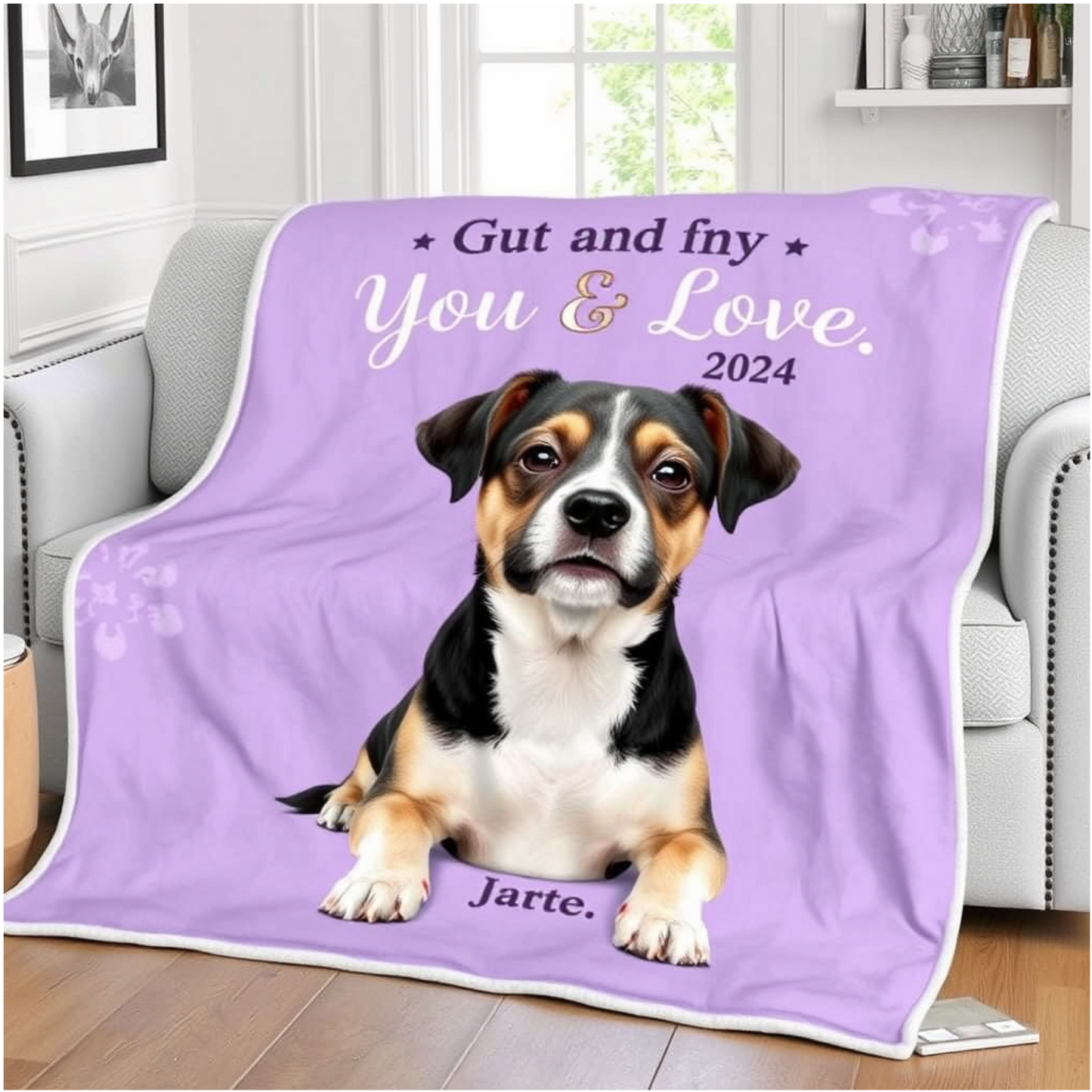 Personalized Dog Throw Blanket – Custom Pet Gift