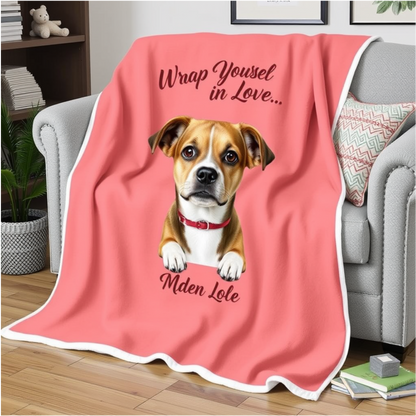 Personalized Dog Throw Blanket – Custom Pet Gift