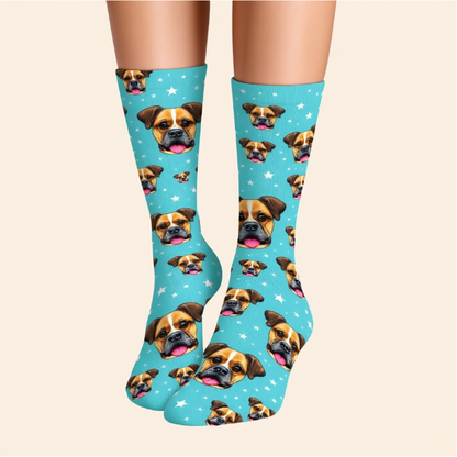 Personalized Pet Face Socks – Custom Dog Face Socks for Pet Lovers