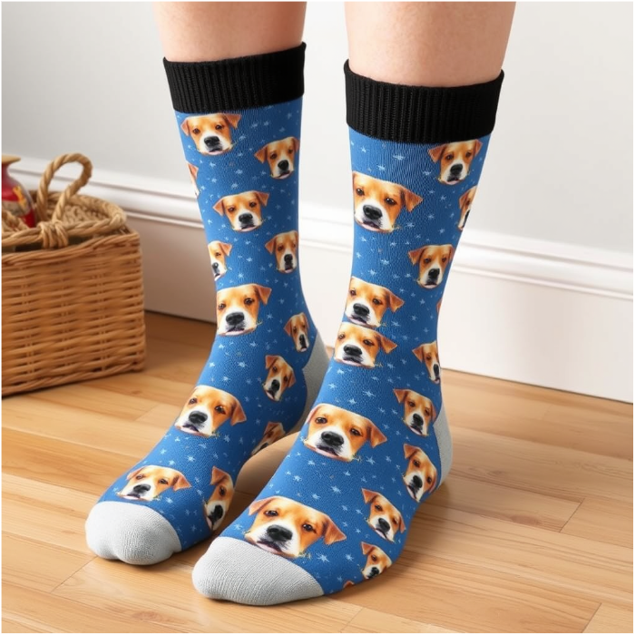 Personalized Pet Face Socks – Custom Dog Face Socks for Pet Lovers