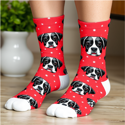 Personalized Pet Face Socks – Custom Dog Face Socks for Pet Lovers