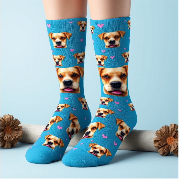 Personalized Pet Face Socks – Custom Dog Face Socks for Pet Lovers