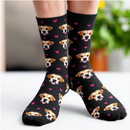 Personalized Pet Face Socks – Custom Dog Face Socks for Pet Lovers