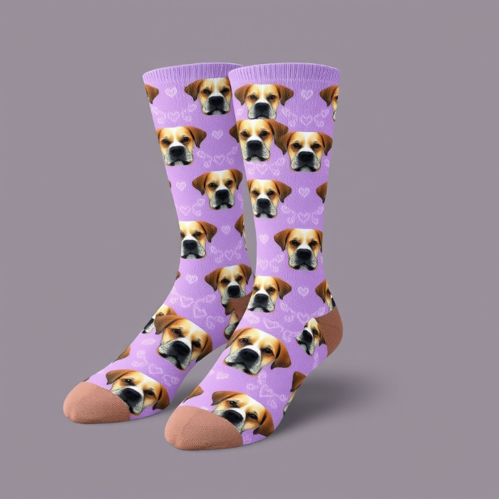 Personalized Pet Face Socks – Custom Dog Face Socks for Pet Lovers