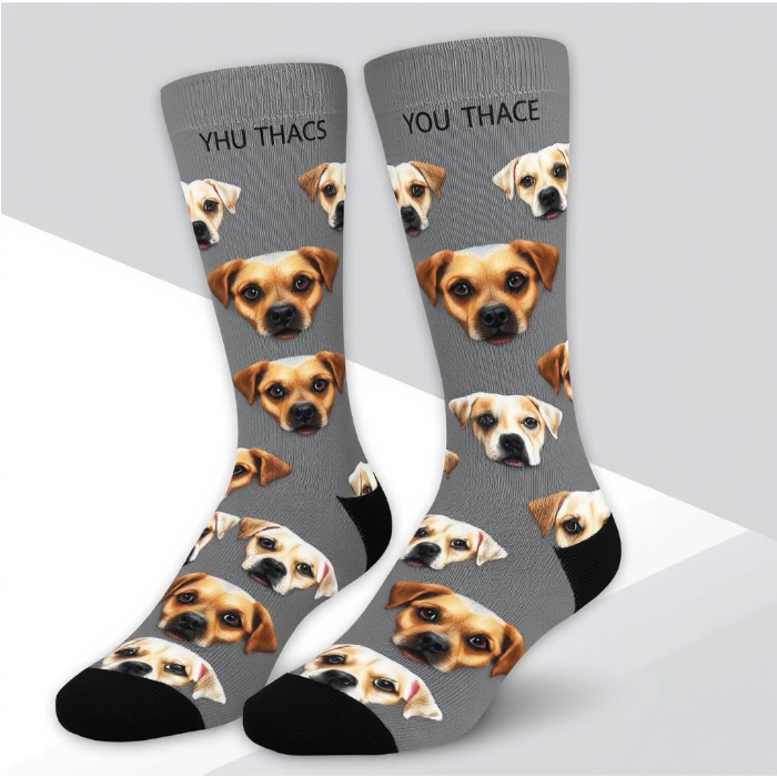 Personalized Pet Face Socks – Custom Dog Face Socks for Pet Lovers