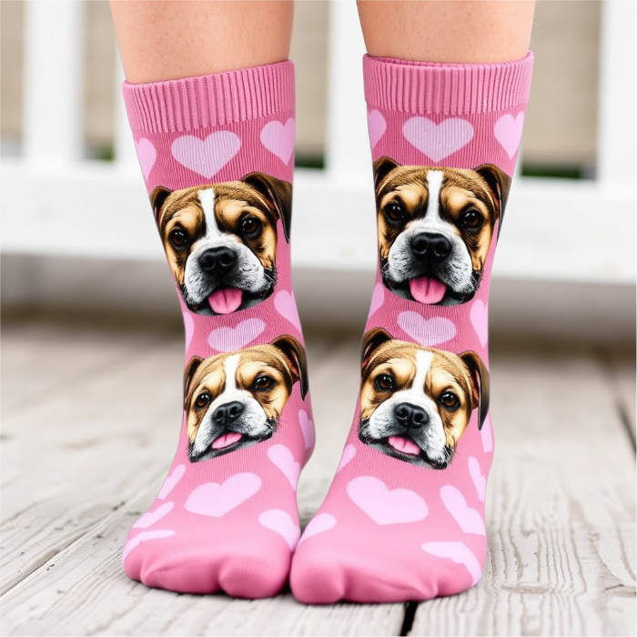 Personalized Pet Face Socks – Custom Dog Face Socks for Pet Lovers