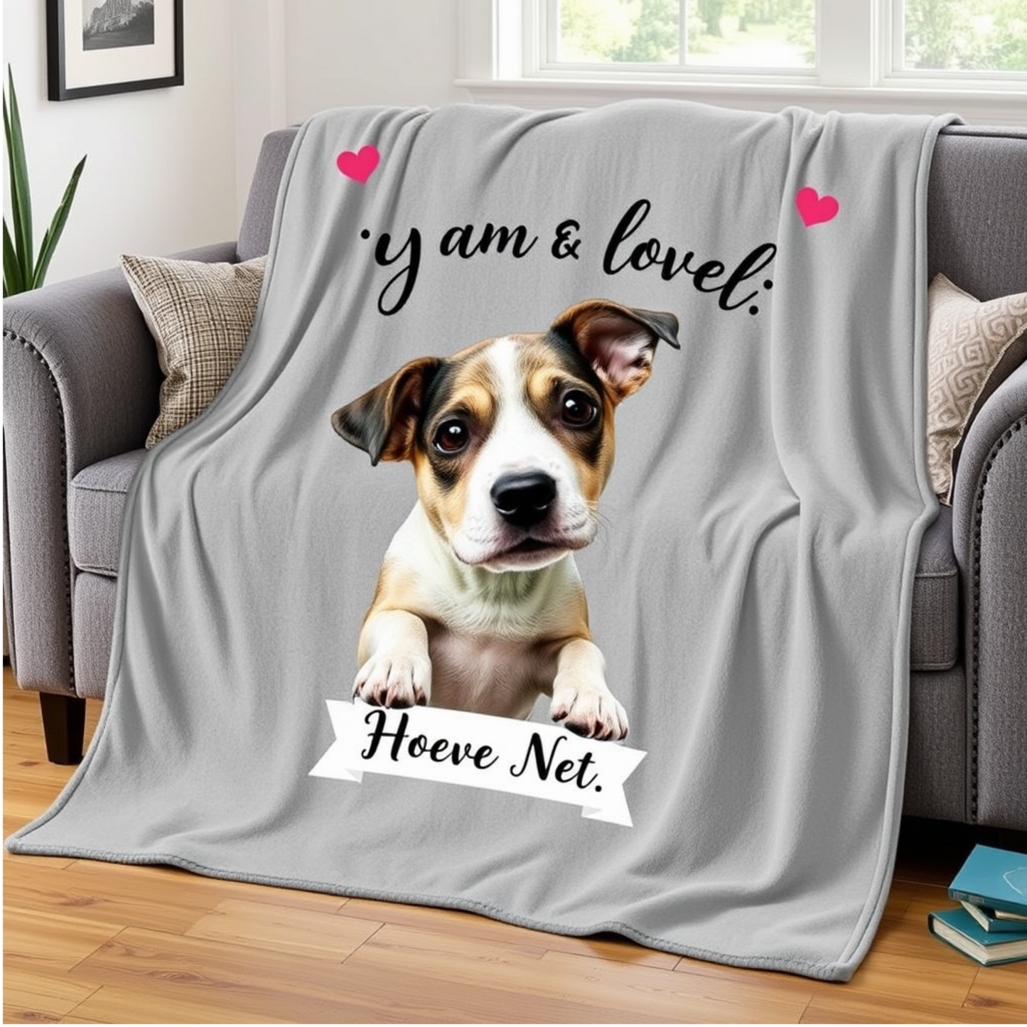 Personalized Dog Throw Blanket – Custom Pet Gift