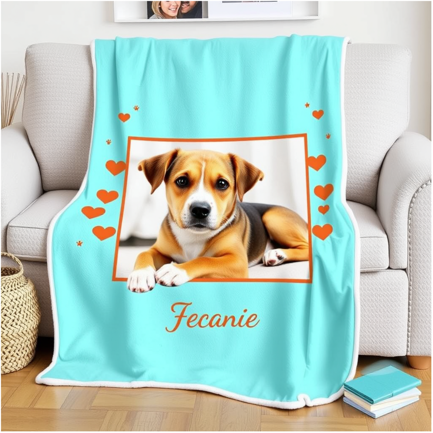 Personalized Dog Throw Blanket – Custom Pet Gift